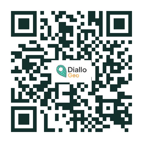 QR code menant à la carte de visite de DialloGeo